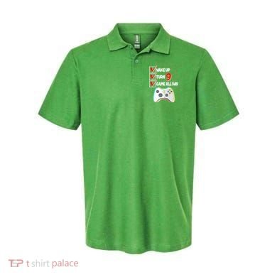 Wake Up Turn Nine Game All Day 9th Birthday Polo