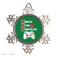 Wake Up Turn Nine Game All Day 9th Birthday Ornament thumb 0