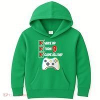 Wake Up Turn Nine Game All Day 9th Birthday Kids Hoodie thumb 0