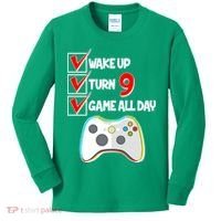 Wake Up Turn Nine Game All Day 9th Birthday Kids Long Sleeve Shirt thumb 0