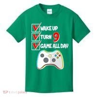 Wake Up Turn Nine Game All Day 9th Birthday Kids T-Shirt thumb 0