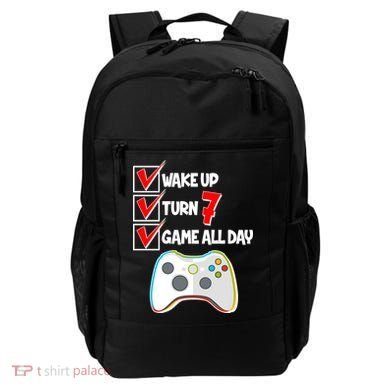 Wake Up Turn Seven Game All Day 7th Birthday Backpack