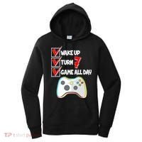 Wake Up Turn Seven Game All Day 7th Birthday Women's Hoodie thumb 0