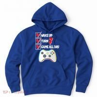 Wake Up Turn Seven Game All Day 7th Birthday Hoodie thumb 0