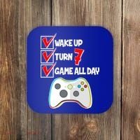 Wake Up Turn Seven Game All Day 7th Birthday Coaster thumb 0