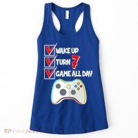 Wake Up Turn Seven Game All Day 7th Birthday Women's Tank Top thumb 0