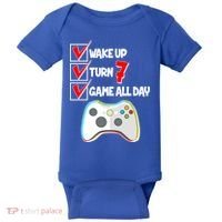 Wake Up Turn Seven Game All Day 7th Birthday Baby Bodysuit thumb 0
