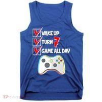 Wake Up Turn Seven Game All Day 7th Birthday Tank Top thumb 0