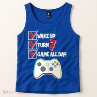 Wake Up Turn Seven Game All Day 7th Birthday Tank Top thumb 2
