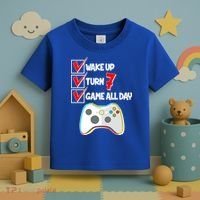 Wake Up Turn Seven Game All Day 7th Birthday Toddler T-Shirt thumb 3