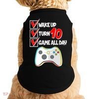 Wake Up Turn Ten Game All Day 10th Birthday Doggie Tank thumb 0