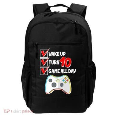 Wake Up Turn Ten Game All Day 10th Birthday Backpack