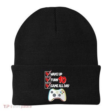 Wake Up Turn Ten Game All Day 10th Birthday Beanie