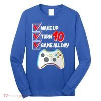 Wake Up Turn Ten Game All Day 10th Birthday Long Sleeve Shirt thumb 0