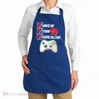 Wake Up Turn Ten Game All Day 10th Birthday Apron thumb 2