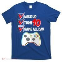 Wake Up Turn Ten Game All Day 10th Birthday T-Shirt thumb 0