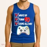 Wake Up Turn Ten Game All Day 10th Birthday Tank Top thumb 3