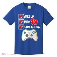 Wake Up Turn Ten Game All Day 10th Birthday Kids T-Shirt thumb 0
