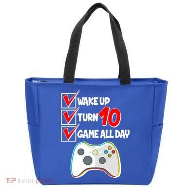 Wake Up Turn Ten Game All Day 10th Birthday Tote Bag