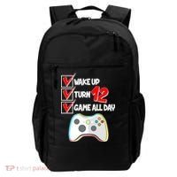 Wake Up Turn Twelve Game All Day 12th Birthday Backpack thumb 0