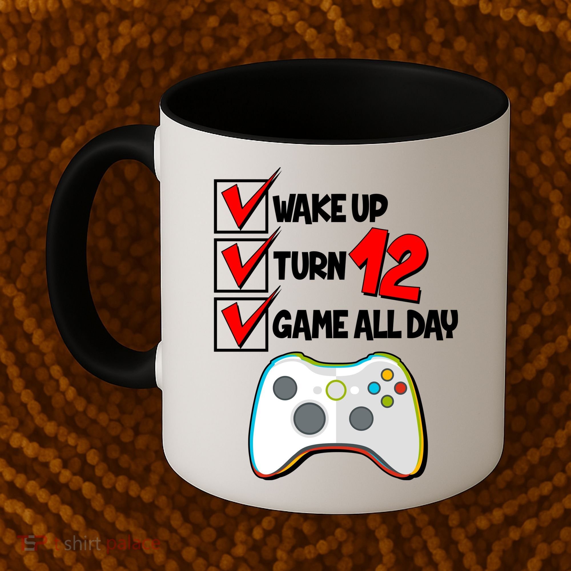 Wake Up Turn Twelve Game All Day 12th Birthday Coffee Mug
