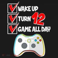 Wake Up Turn Twelve Game All Day 12th Birthday Ornament thumb 1