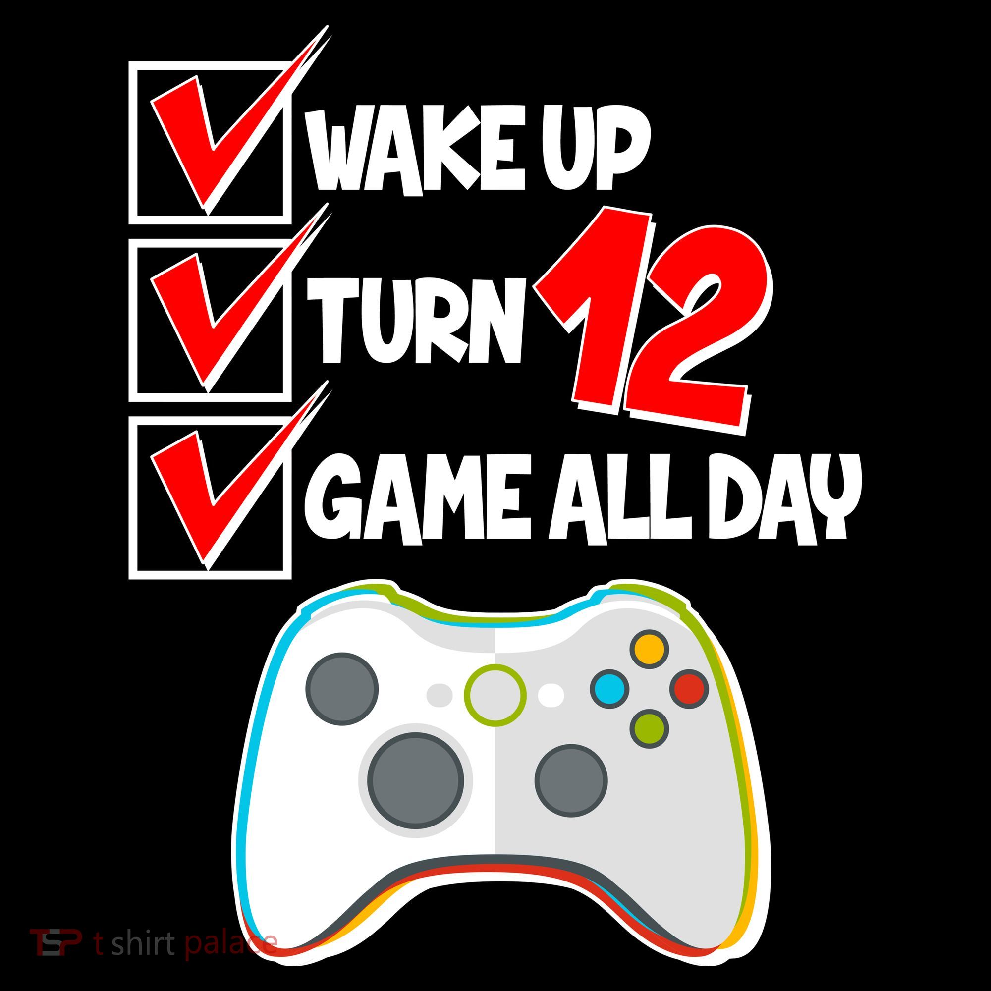 Wake Up Turn Twelve Game All Day 12th Birthday Ornament