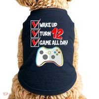 Wake Up Turn Twelve Game All Day 12th Birthday Doggie Tank thumb 0