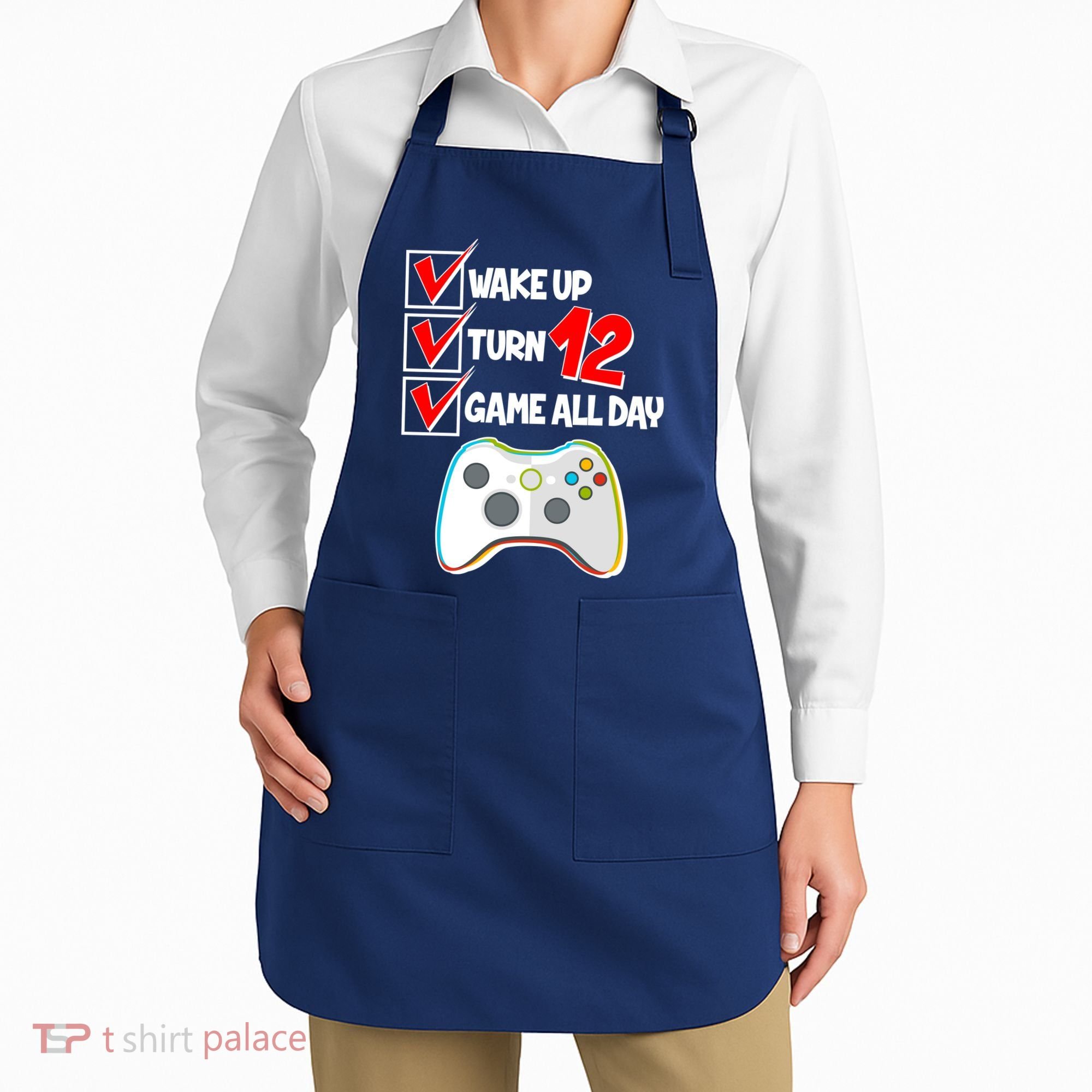 Wake Up Turn Twelve Game All Day 12th Birthday Apron