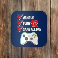 Wake Up Turn Twelve Game All Day 12th Birthday Coaster thumb 0