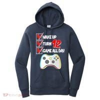 Wake Up Turn Twelve Game All Day 12th Birthday Women's Hoodie thumb 0