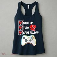 Wake Up Turn Twelve Game All Day 12th Birthday Women's Tank Top thumb 3