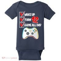 Wake Up Turn Twelve Game All Day 12th Birthday Baby Bodysuit thumb 0