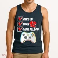 Wake Up Turn Twelve Game All Day 12th Birthday Tank Top thumb 3