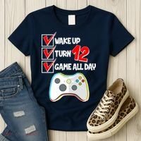 Wake Up Turn Twelve Game All Day 12th Birthday Women's T-Shirt thumb 3