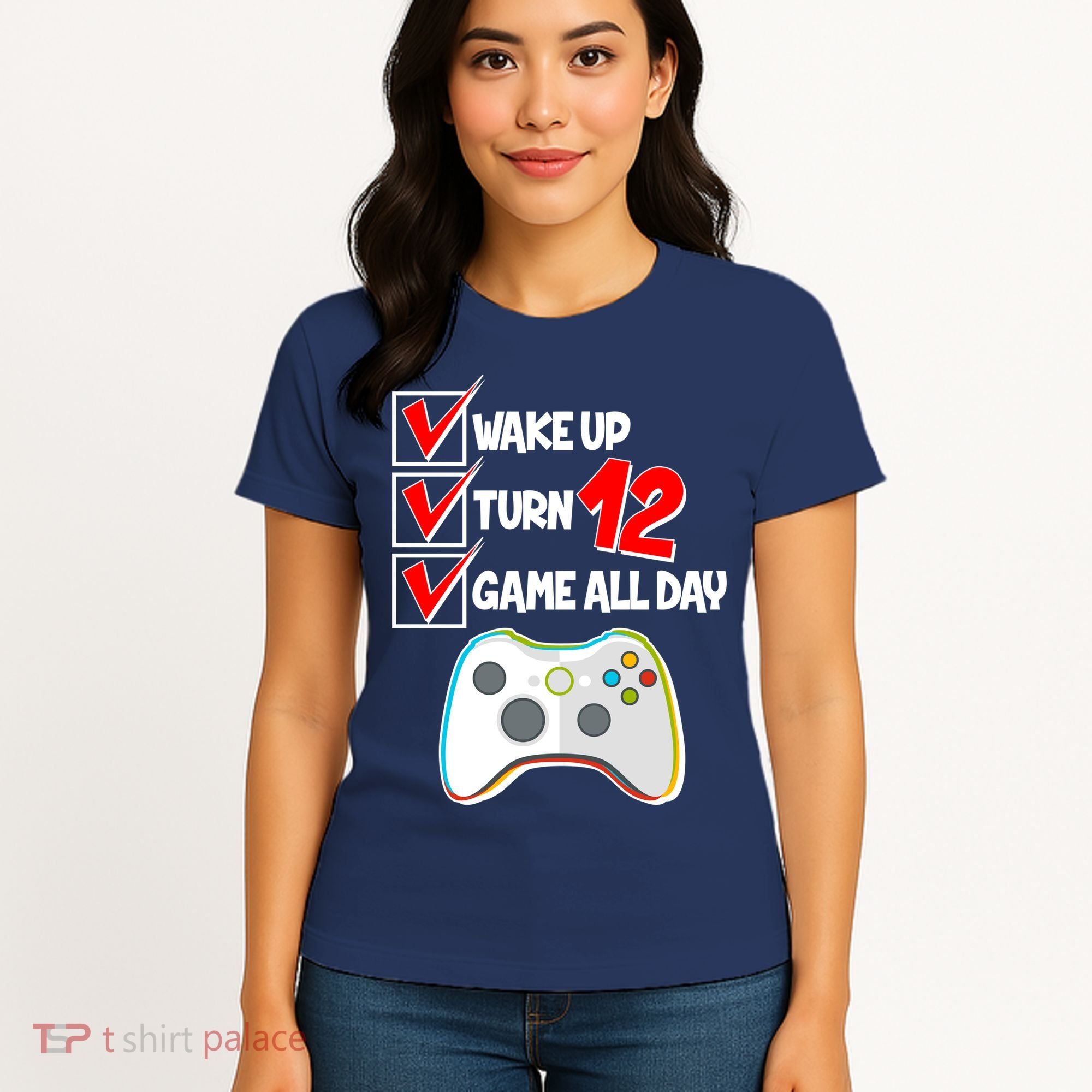Wake Up Turn Twelve Game All Day 12th Birthday Women's T-Shirt