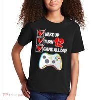 Wake Up Turn Twelve Game All Day 12th Birthday Kids T-Shirt thumb 2
