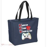 Wake Up Turn Twelve Game All Day 12th Birthday Tote Bag thumb 2