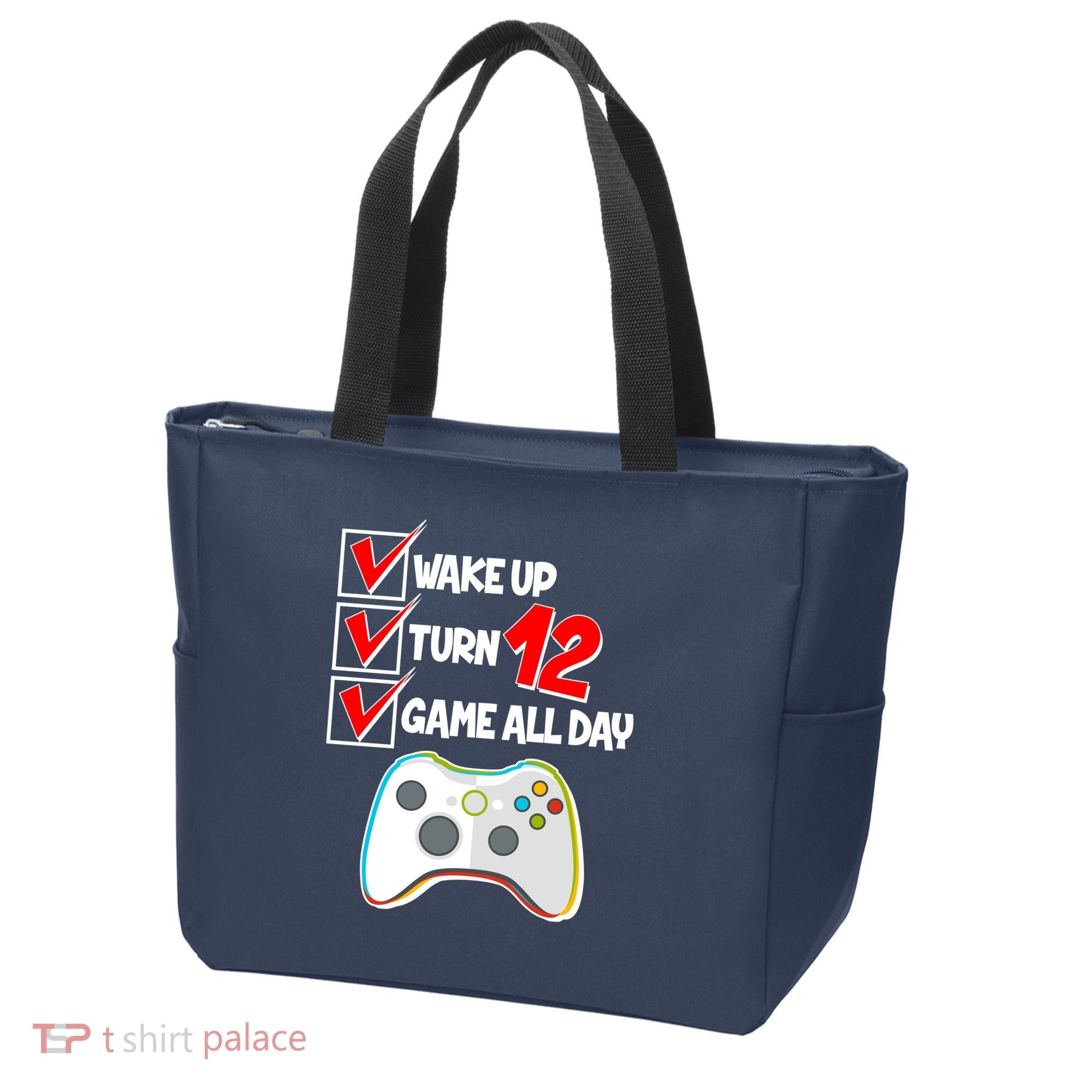 Wake Up Turn Twelve Game All Day 12th Birthday Tote Bag