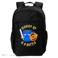Waking Up is a Battle Funny Coffee Backpack thumb 0