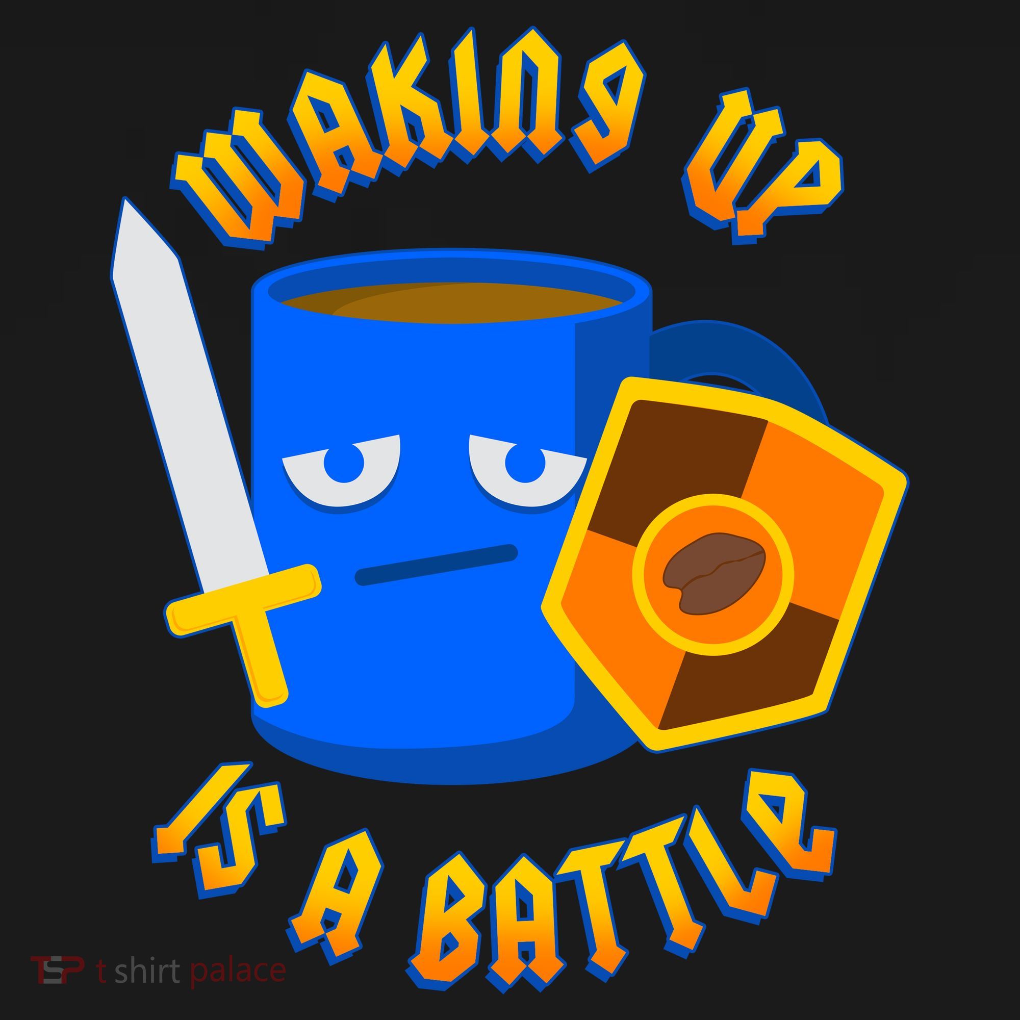 Waking Up is a Battle Funny Coffee Backpack