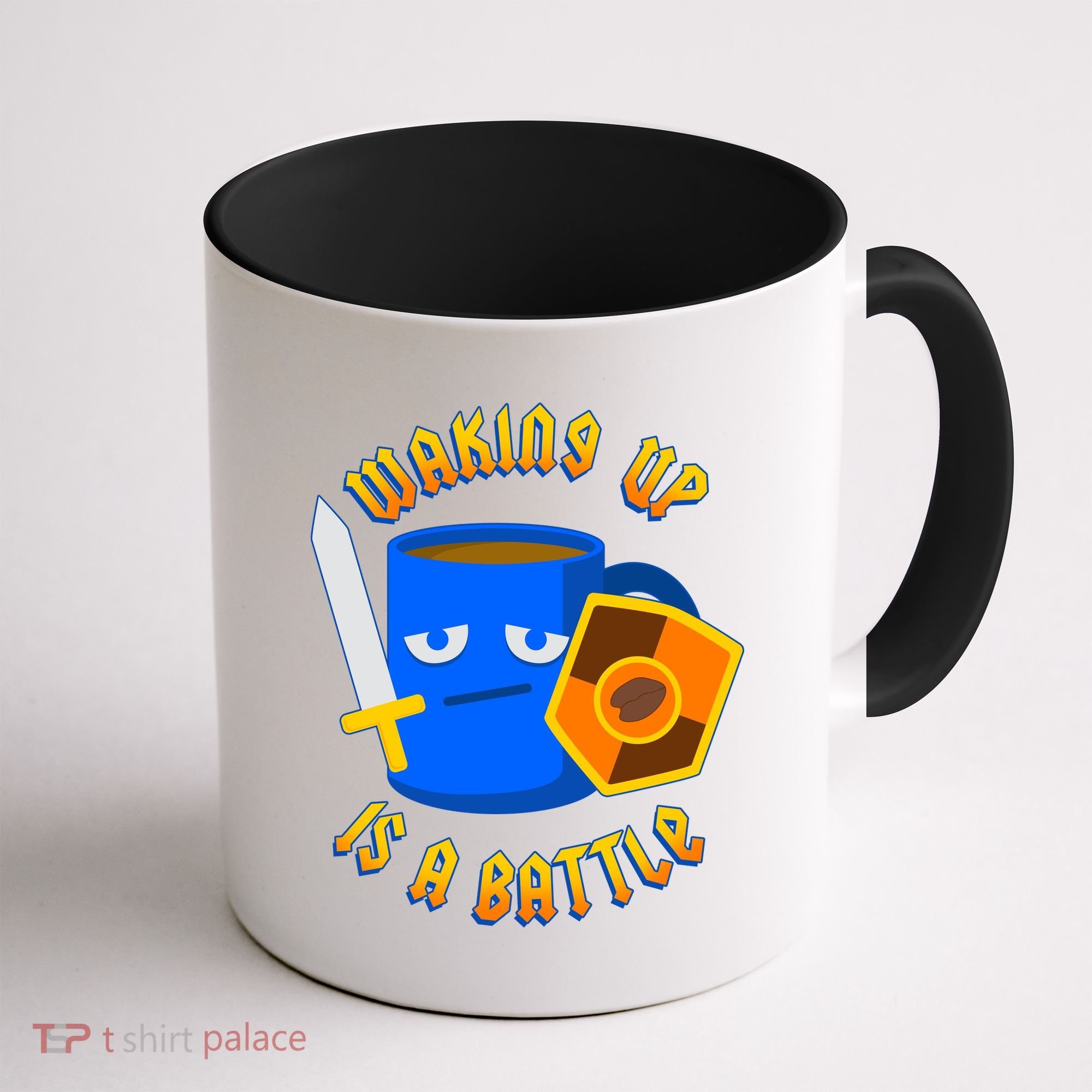 Waking Up is a Battle Funny Coffee Coffee Mug
