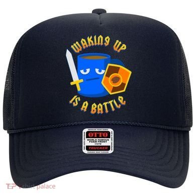 Waking Up is a Battle Funny Coffee Hat
