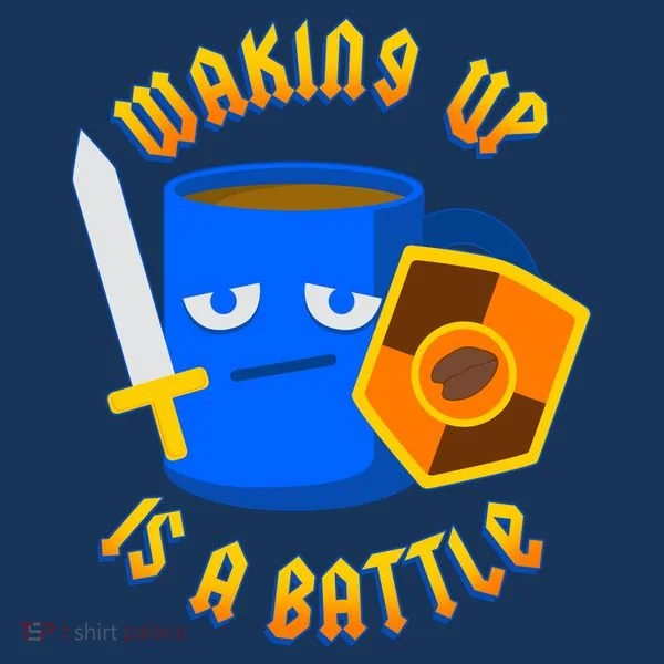 Waking Up is a Battle Funny Coffee Toddler Hoodie