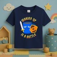 Waking Up is a Battle Funny Coffee Toddler T-Shirt thumb 3