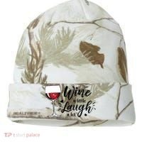 Wine A Little Laugh A Lot Funny Wine Lover Gifts Kati Licensed 12" Camo Cuffed Beanie thumb 0