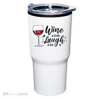 Wine A Little Laugh A Lot Funny Wine Lover Gifts Tumbler thumb 0