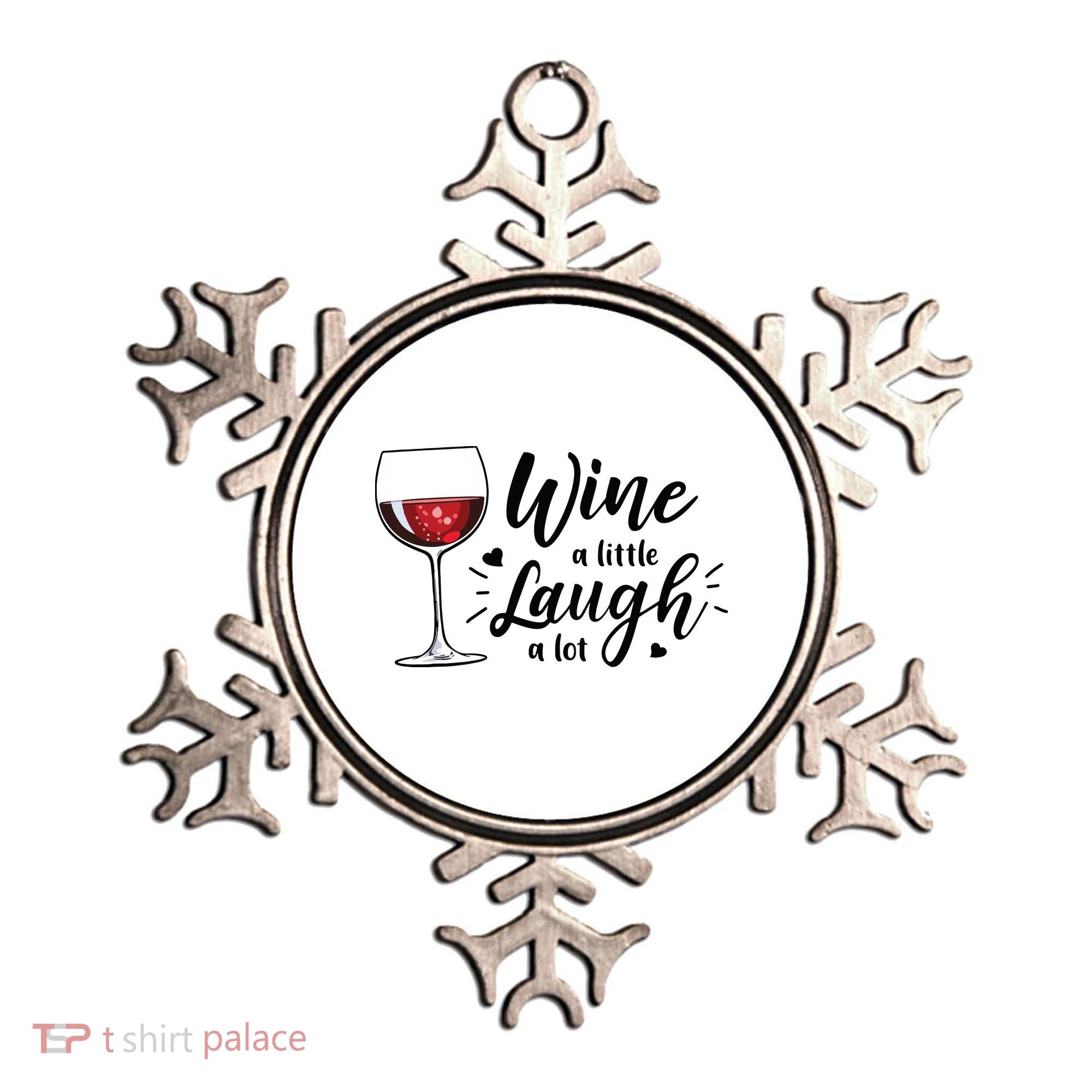 Wine A Little Laugh A Lot Funny Wine Lover Gifts Ornament