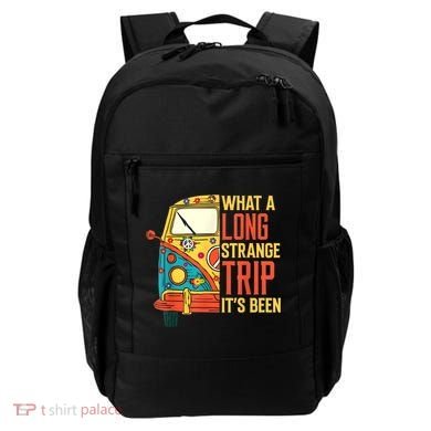 What A Long Strange Trip ItS Been 70s Hippie Camping Lover Backpack