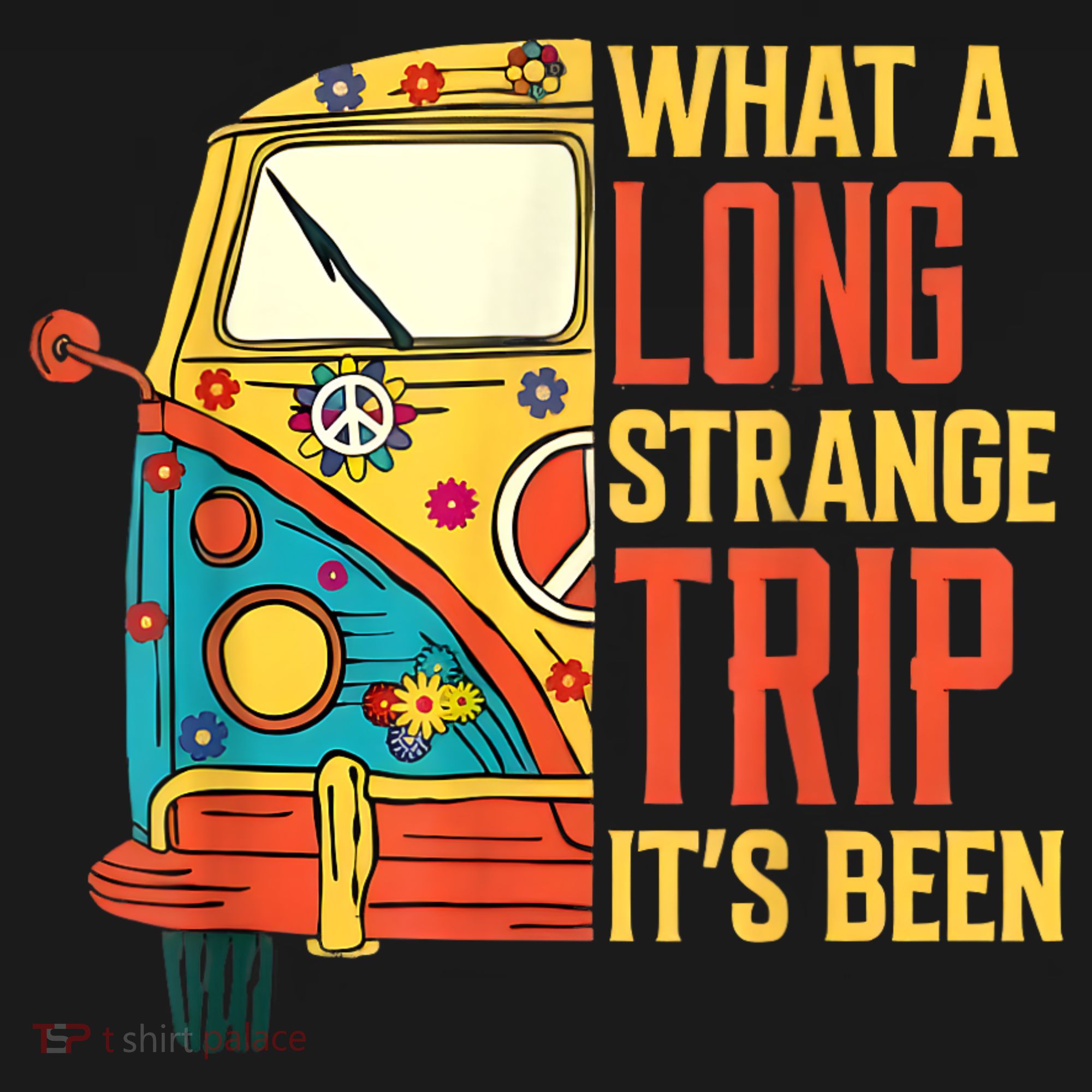 What A Long Strange Trip ItS Been 70s Hippie Camping Lover Ornament